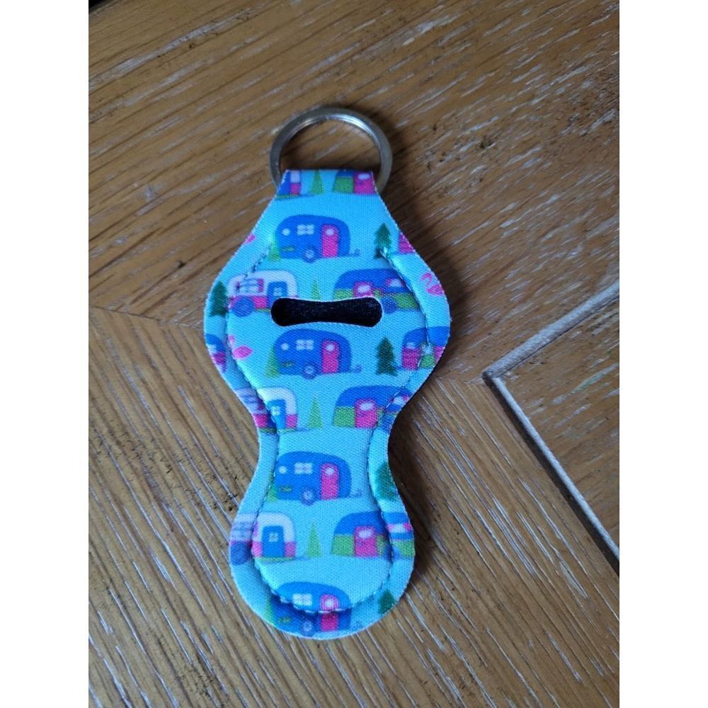NEW Camping Neoprene Chapstick Holder Key Chain and chapstick